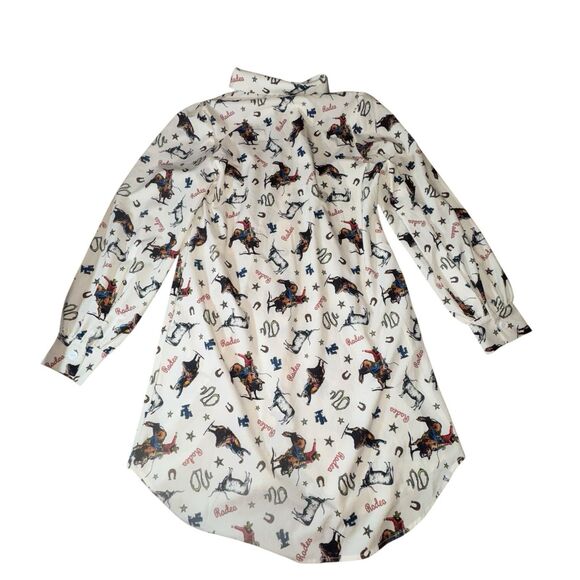 Nylon Apparel Rodeo Blouse Size Small - Made In The USA -‎ Western Cowboy Lasso - Picture 11 of 11